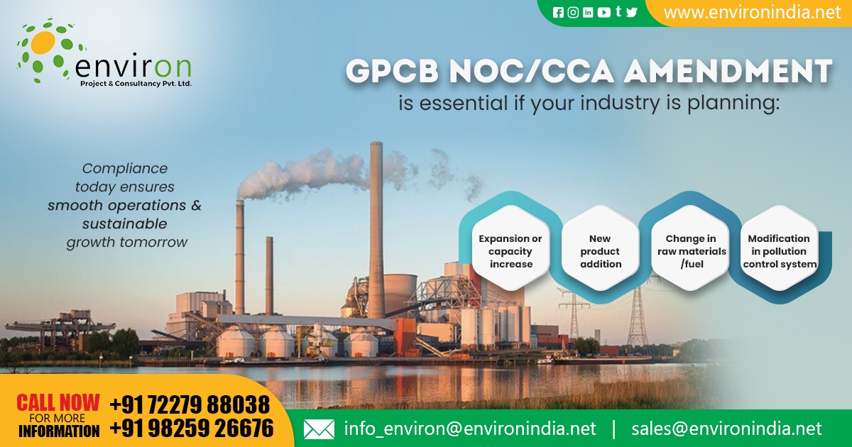 GPCB NOC and CCA Amendment Service in Gujarat